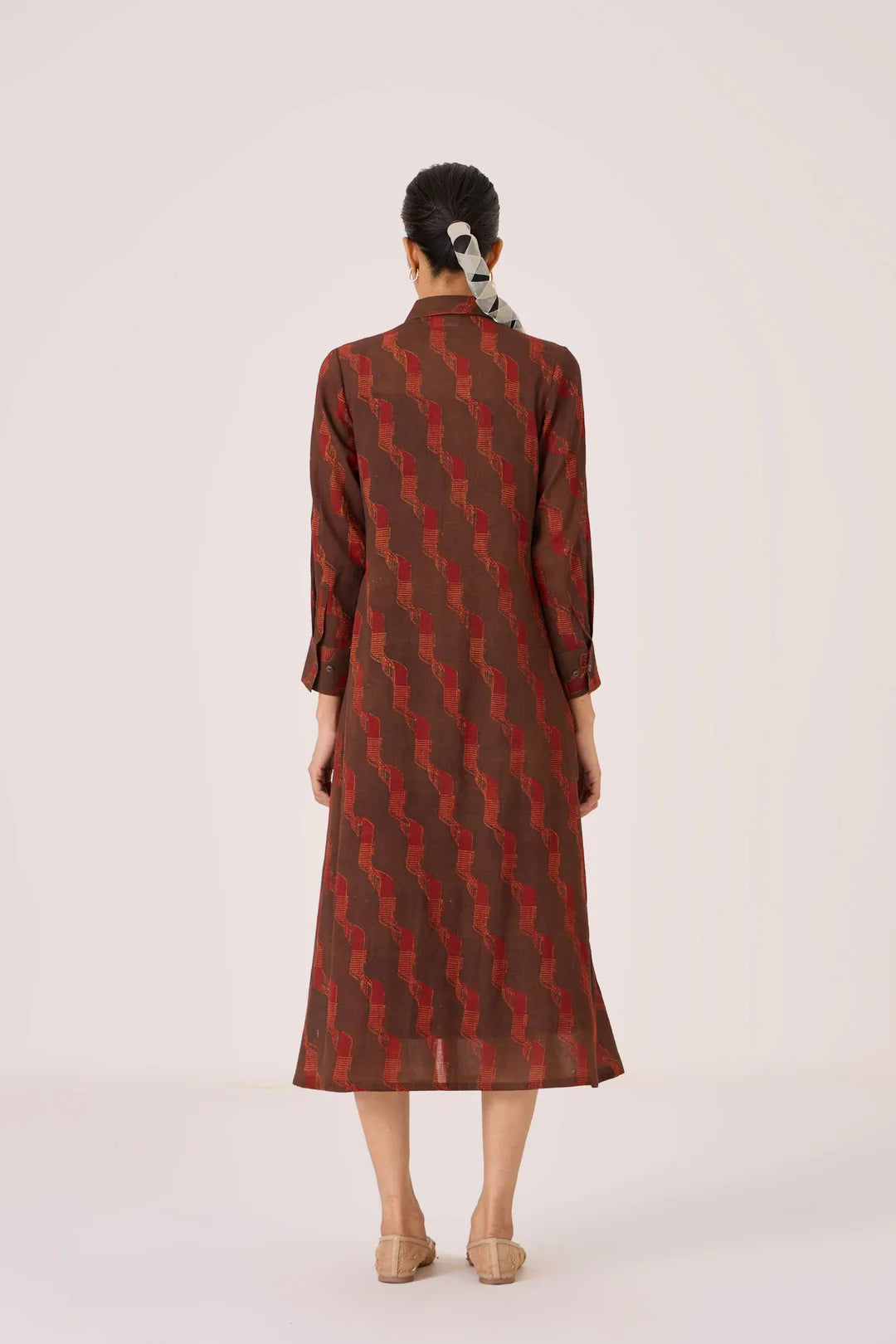 Jini Block Print Shirt Dress