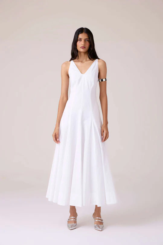Aurora White Panelled Dress
