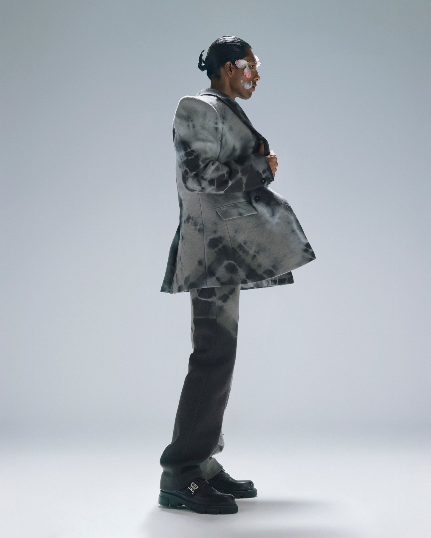 TIE-DYE WOOL FELT PANTS