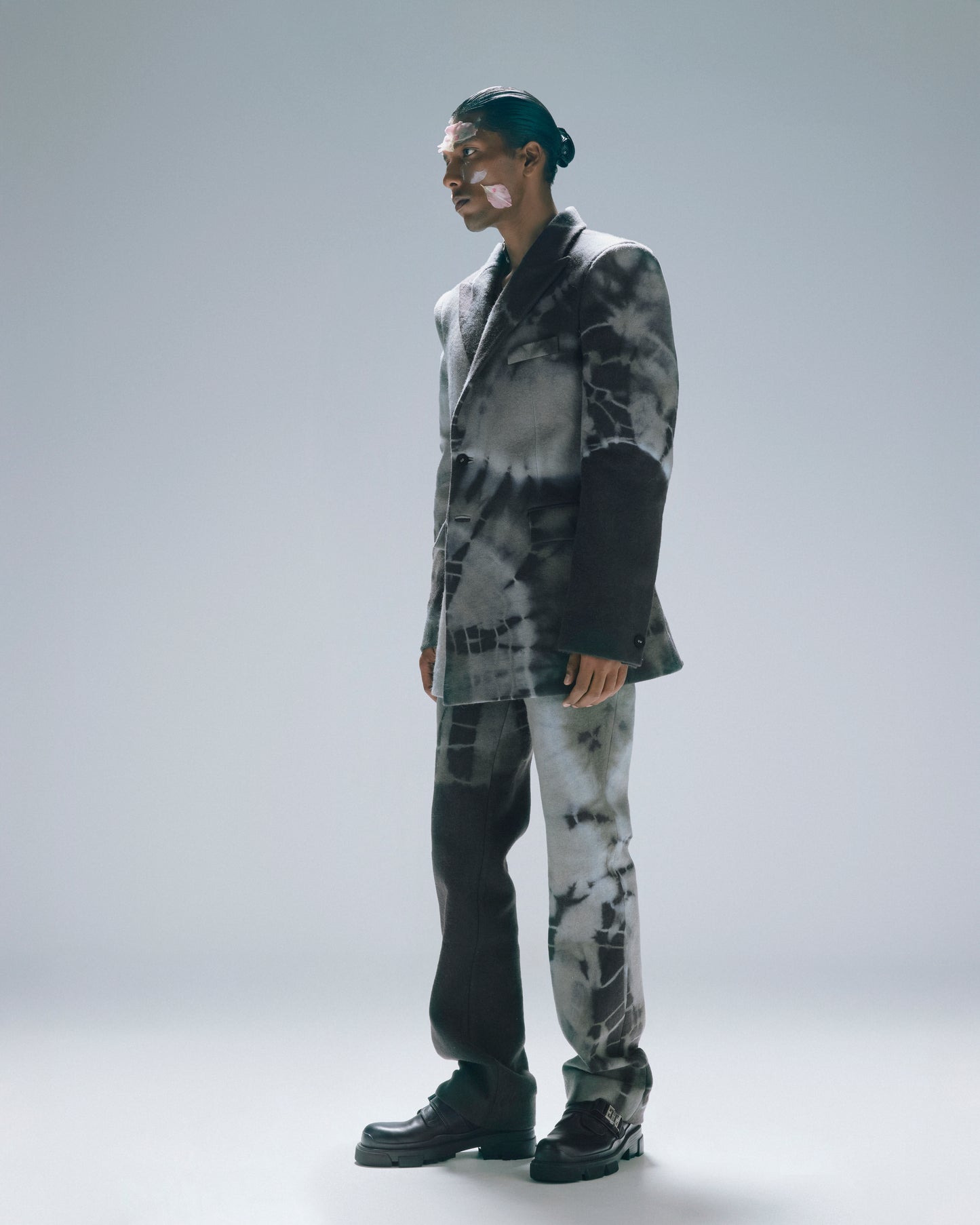 TIE-DYE WOOL FELT BLAZER