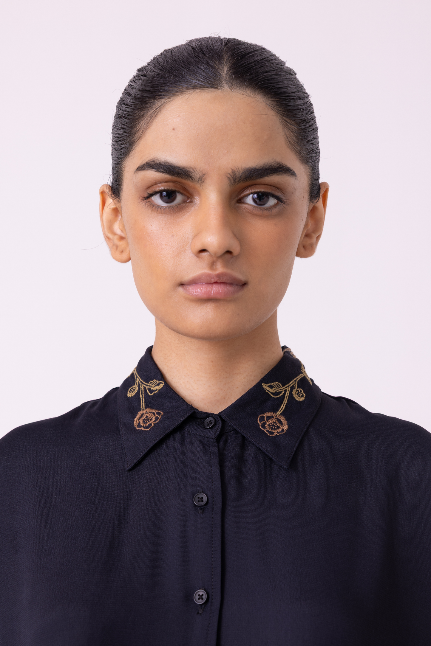 Norris Black Embroidered Shirt