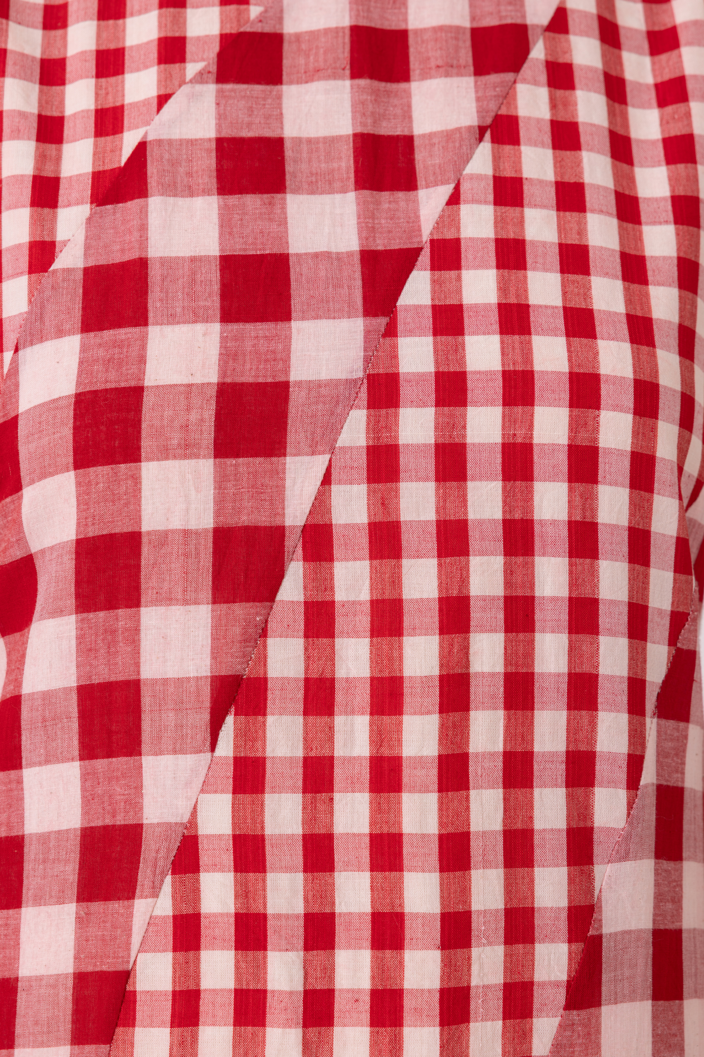 Waltz Red Checkered Handwoven Dress