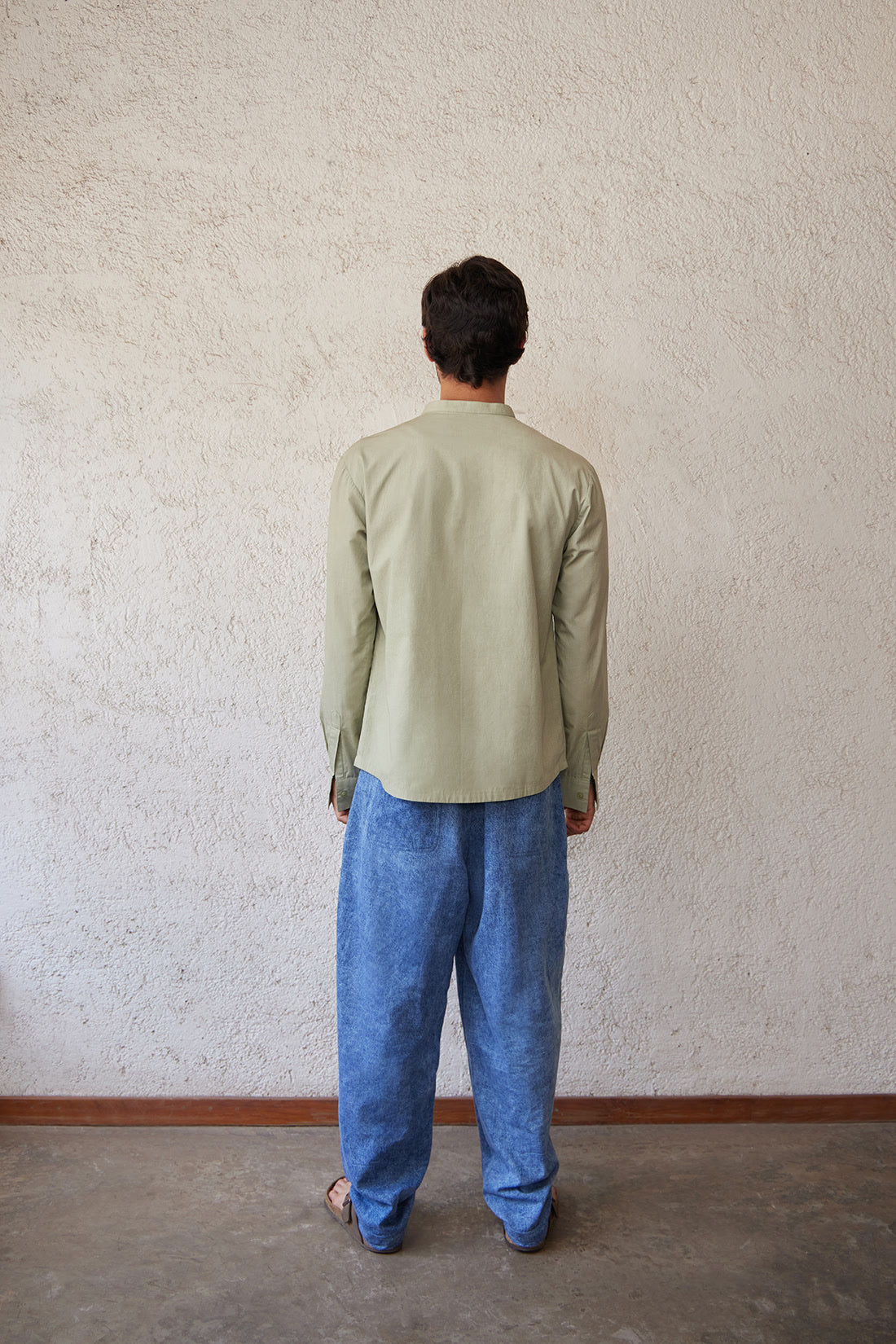 medium blue cotton denim pants for men, blue jeans, sustainable pants