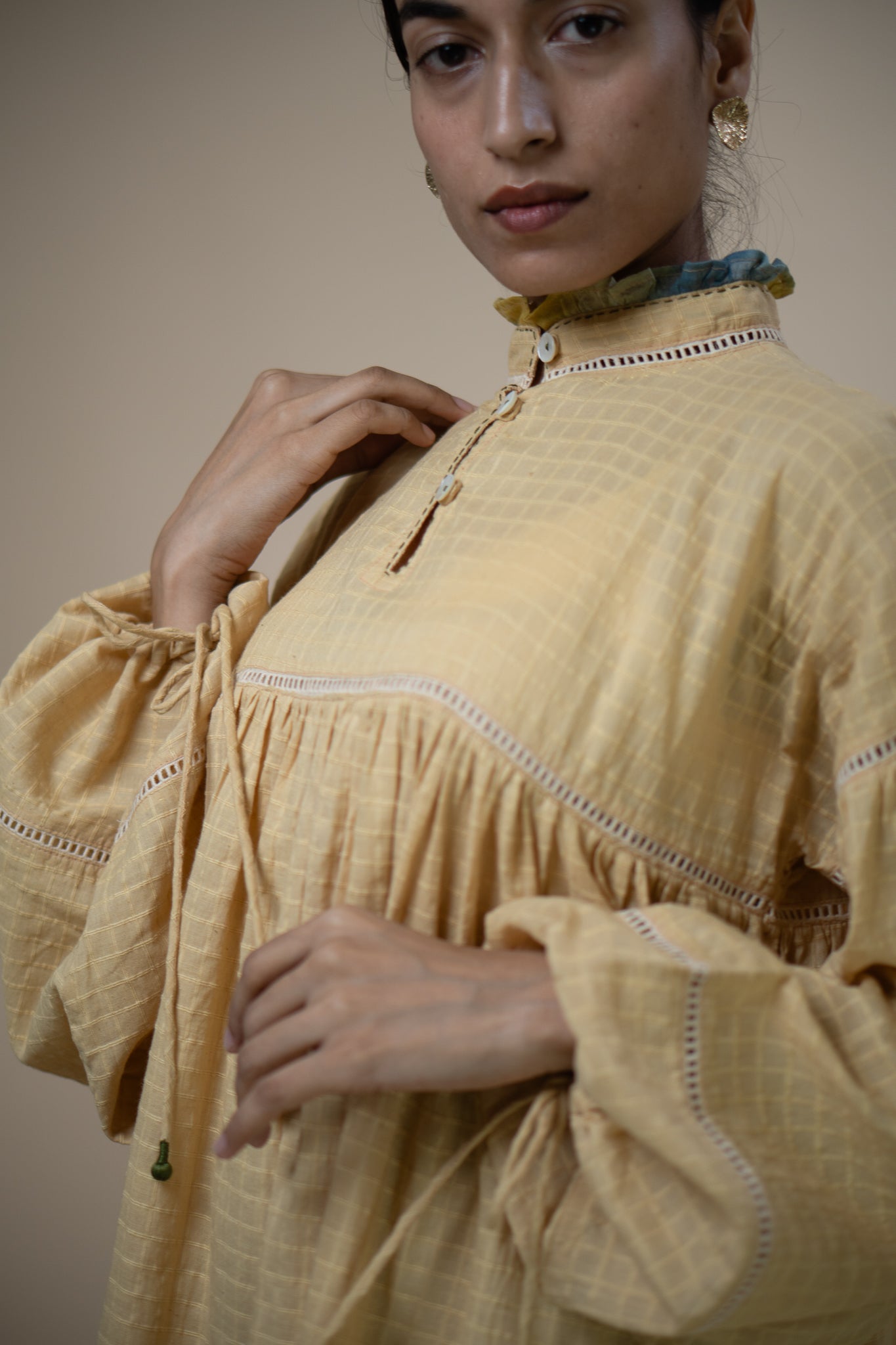 Meadows Gathered Short Dress