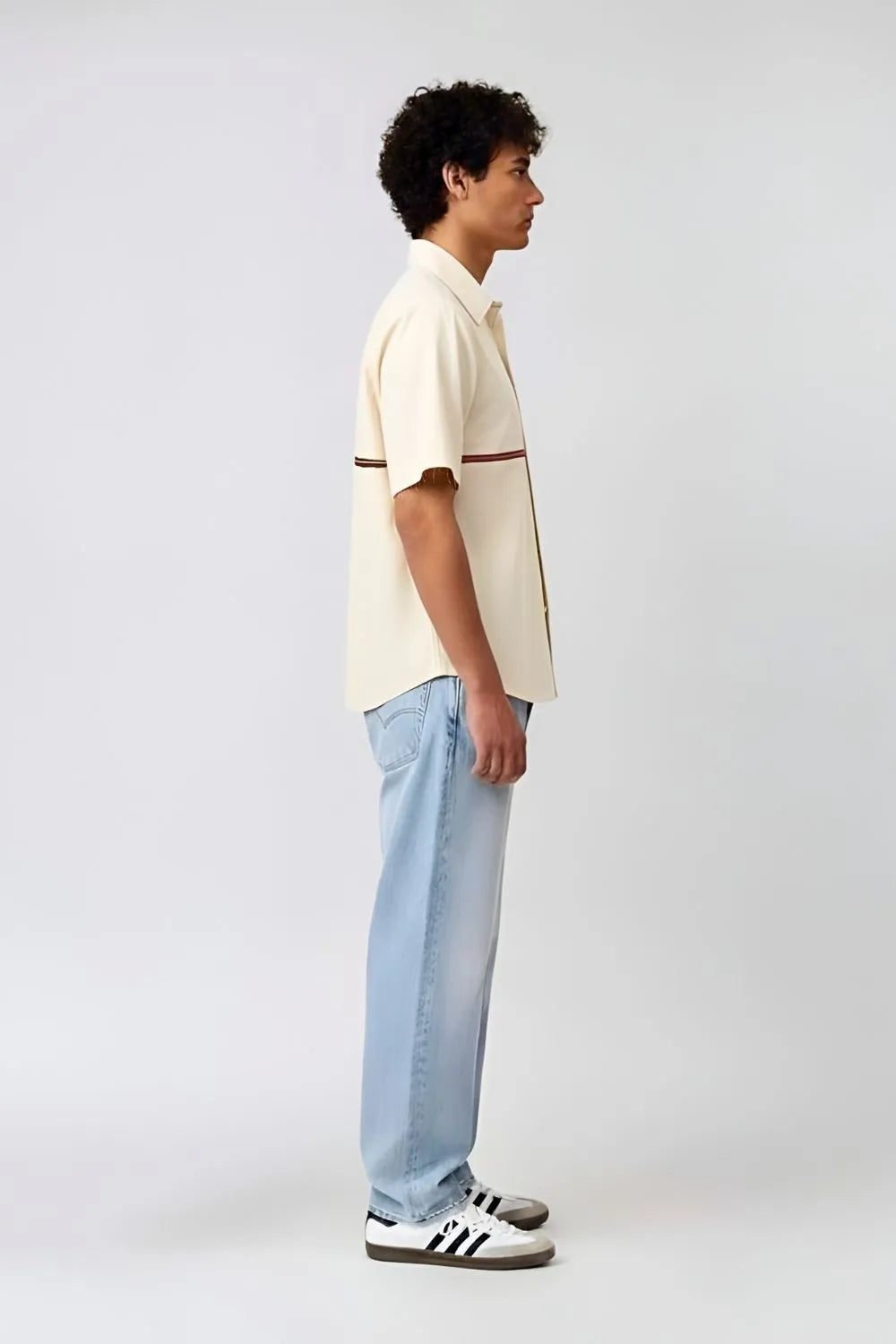 Ivory-Tuscan Red Stripe Shirt