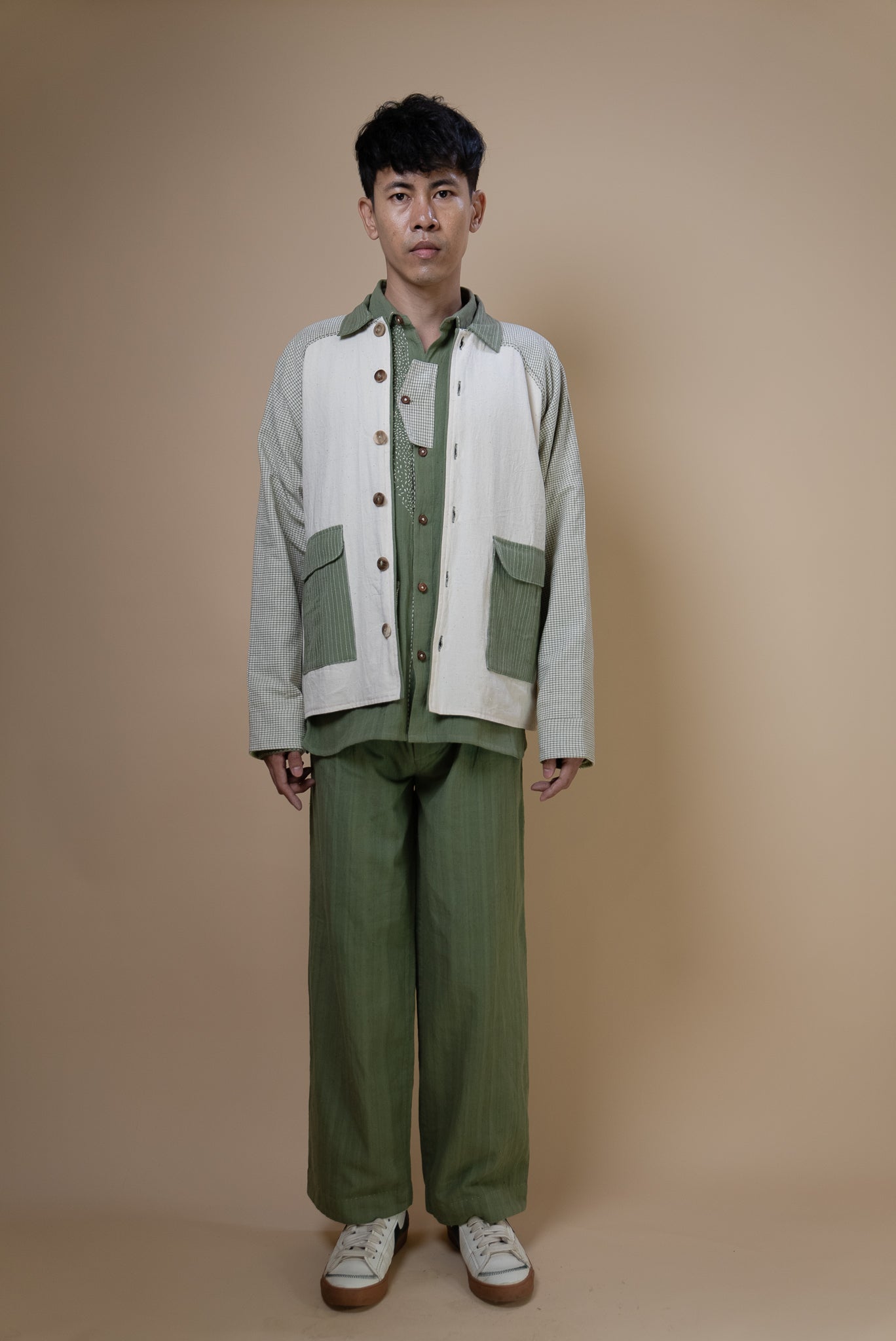 Meadows Unisex Colour Blocked Shirt Jacket