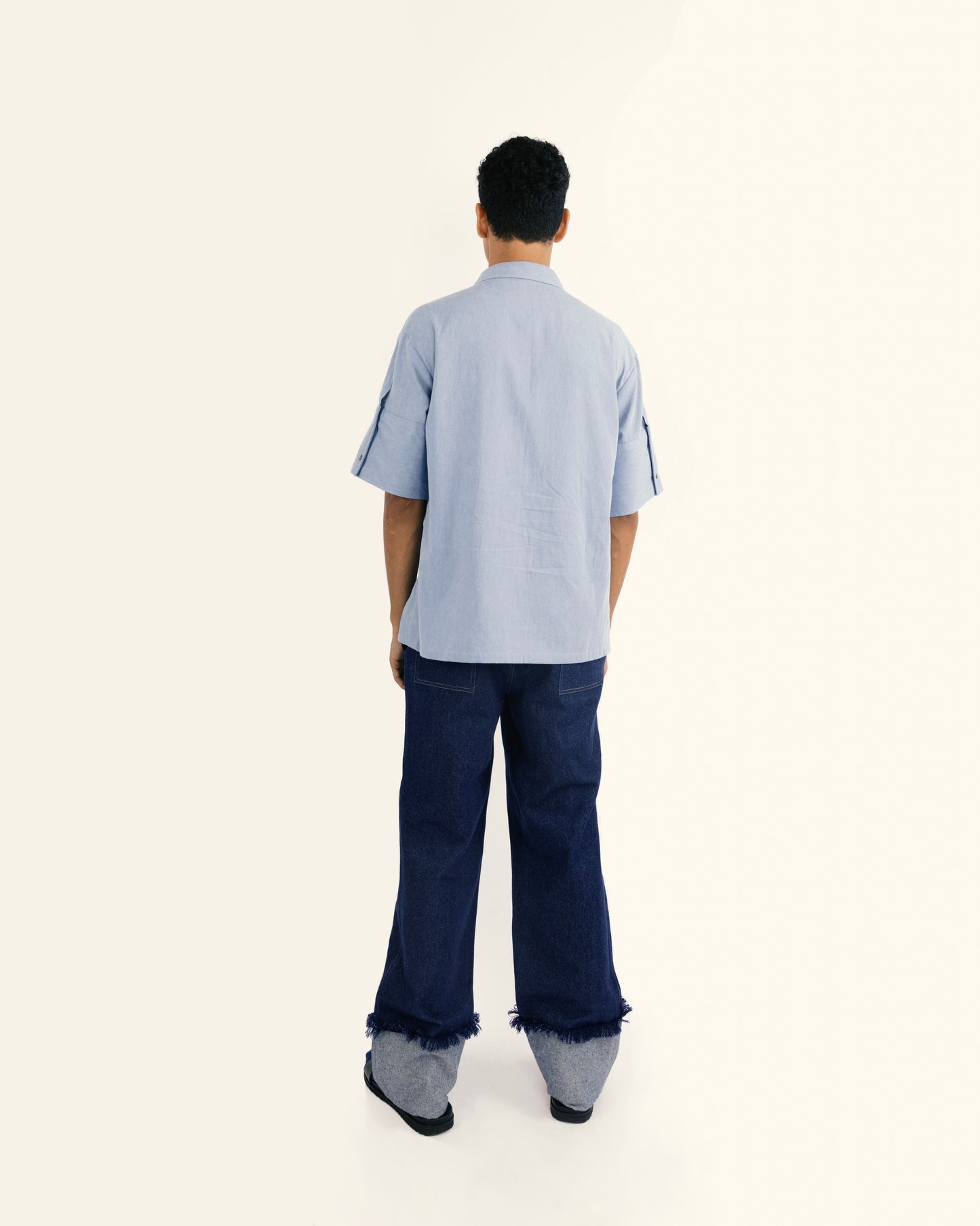 sustainable cotton denim shirt, men shirt