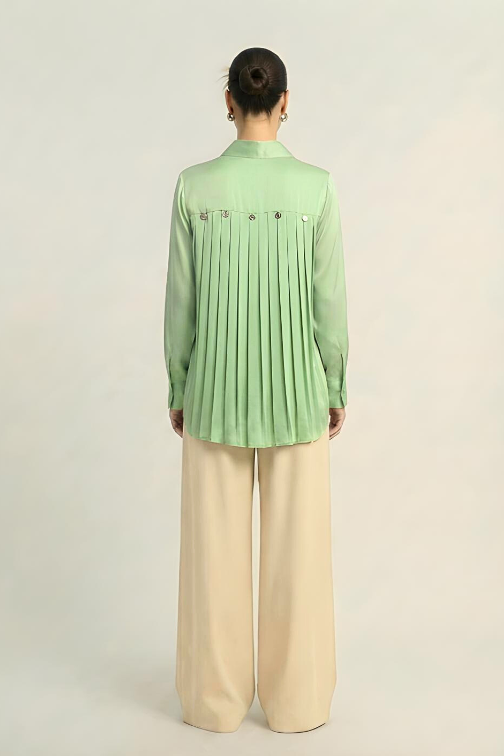 Gather Shirt - Ash Green