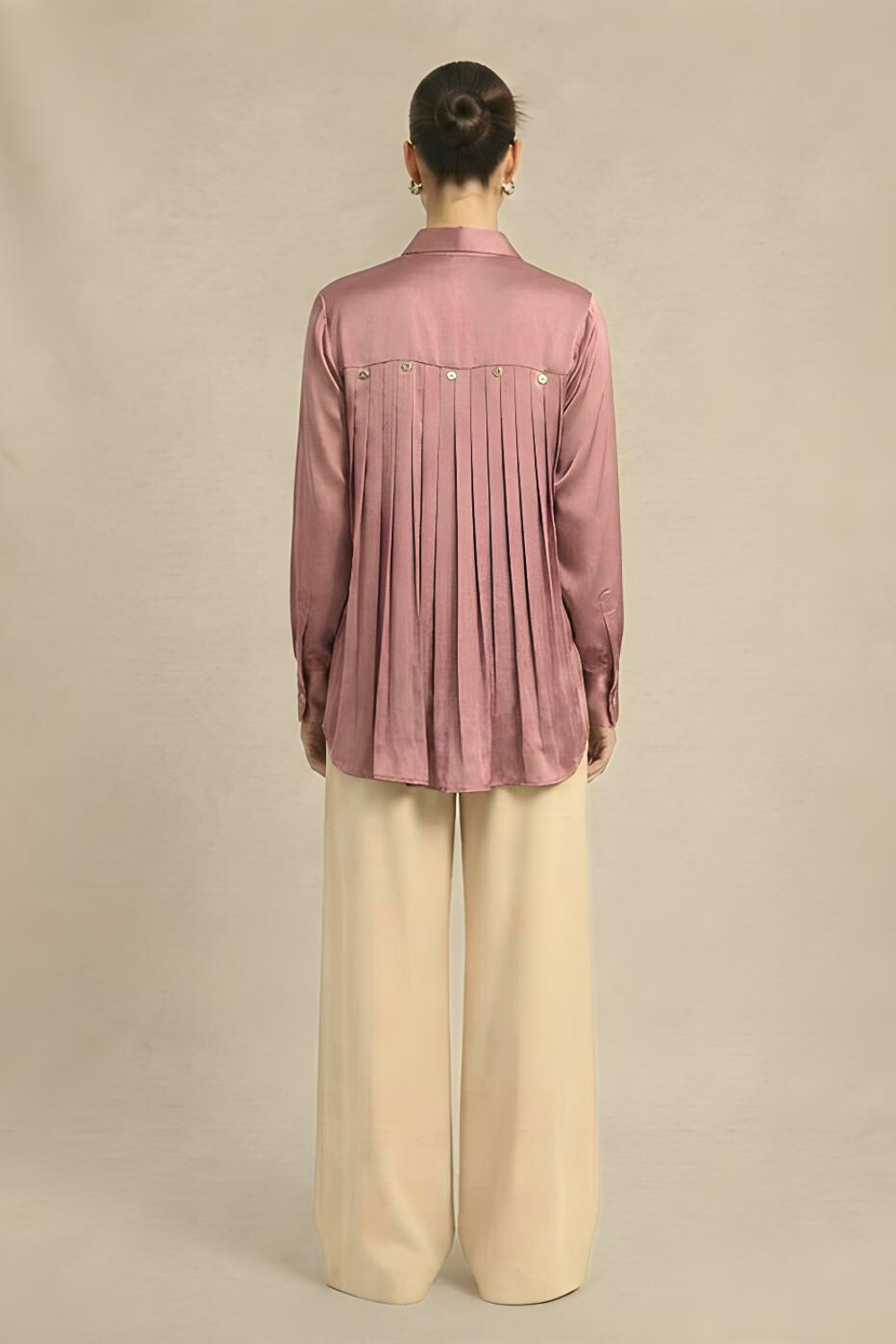 Gather Shirt - Brick Red