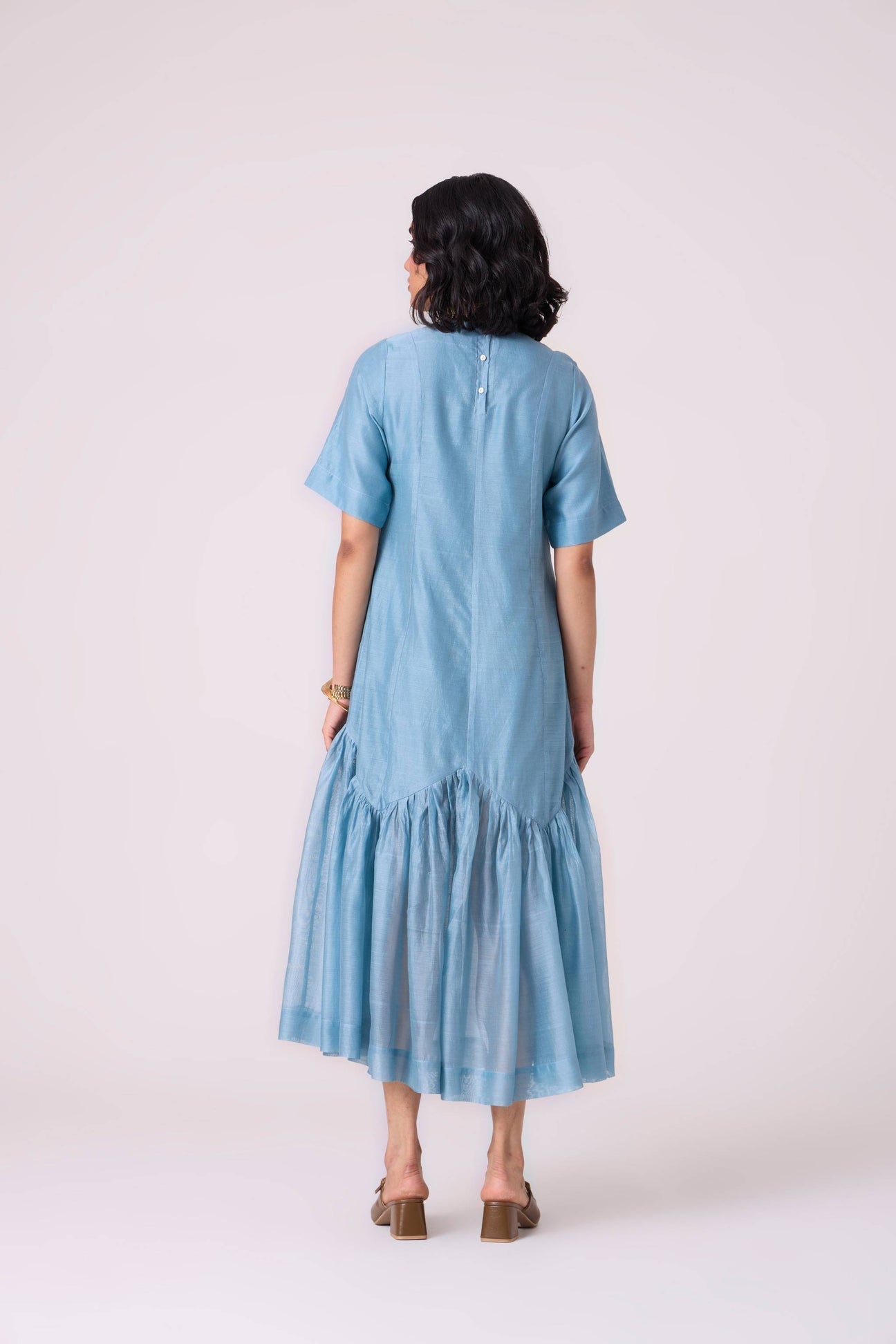 Diana Blue Handwoven Maxi Dress