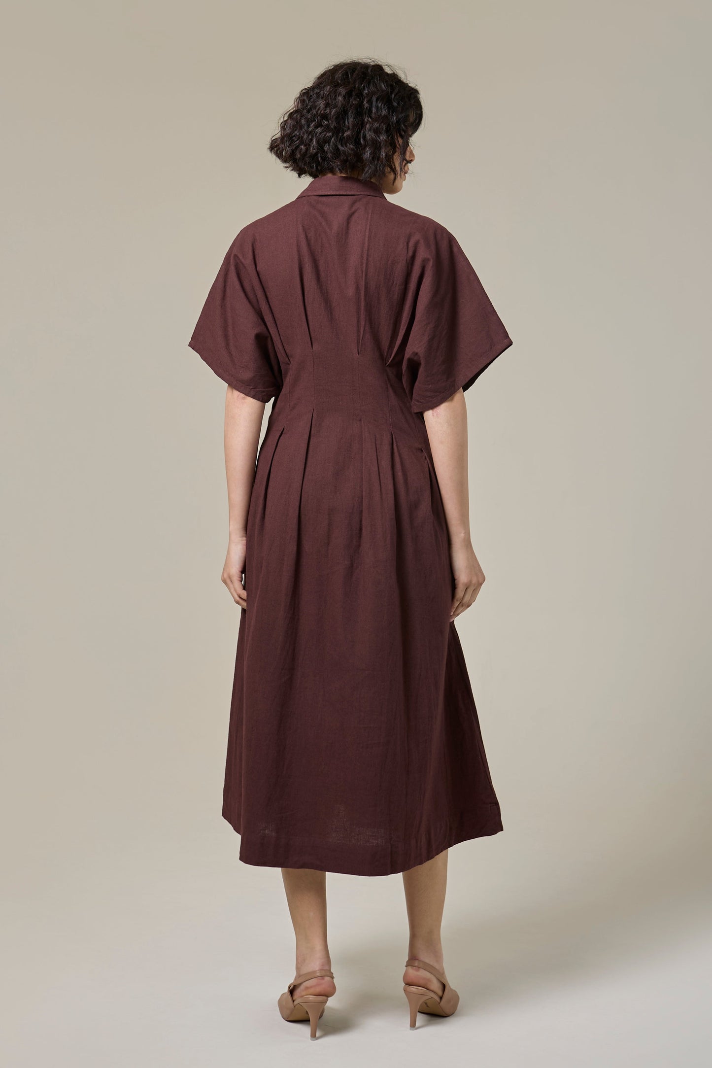 Mocha Brown Monk Dress