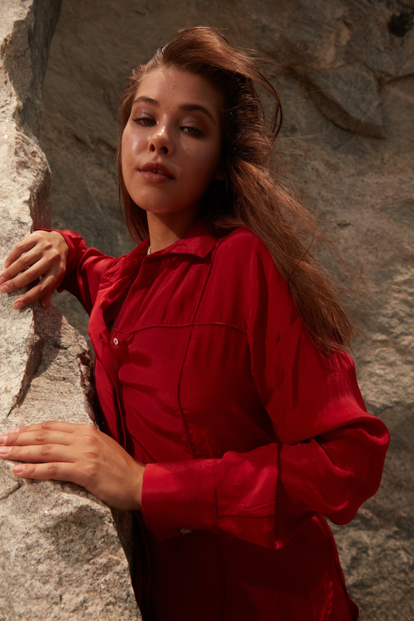 KESSHO Cord Set - Top (Crimson Red)