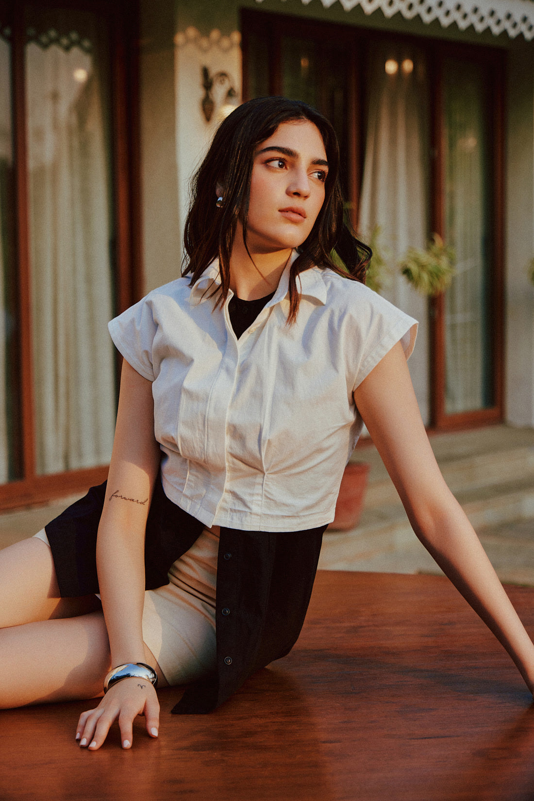 beige skirt for women, poplin skirt, muted beige skirt