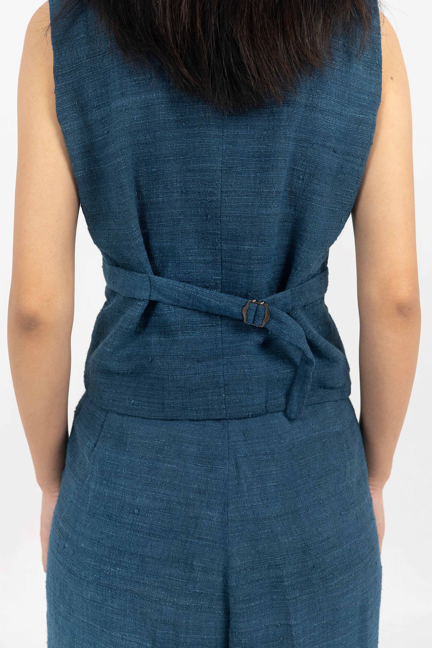 Explorer Indigo Eri Silk waistcoat