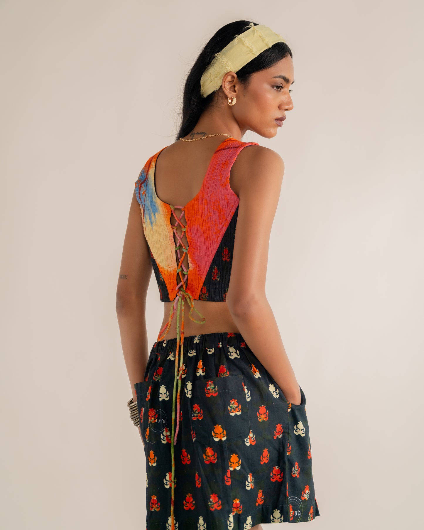 sustainable fabric, artisanal clothes, one of a kind clothes, colourful.