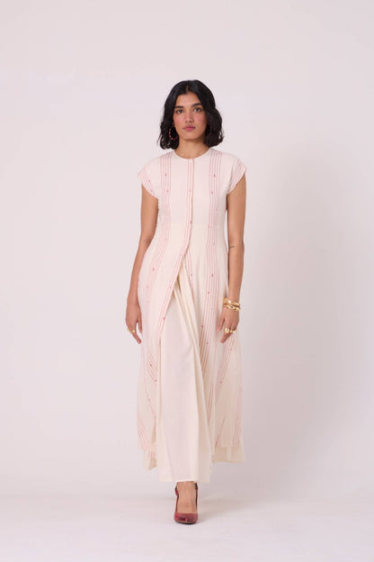 Vesna Red Stripe Maxi Dress