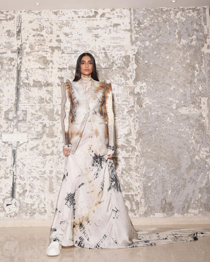 HAND ENGINEERED TIE-DYE GOWN