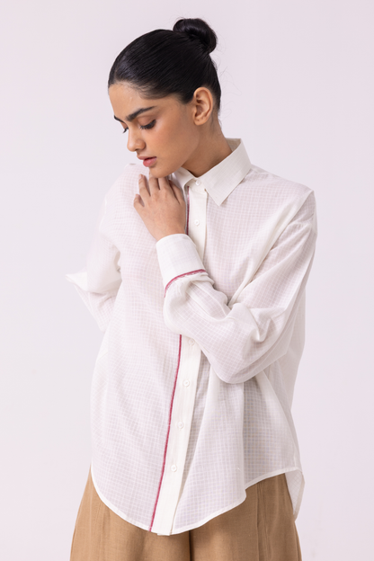 Norris White Handwoven Shirt