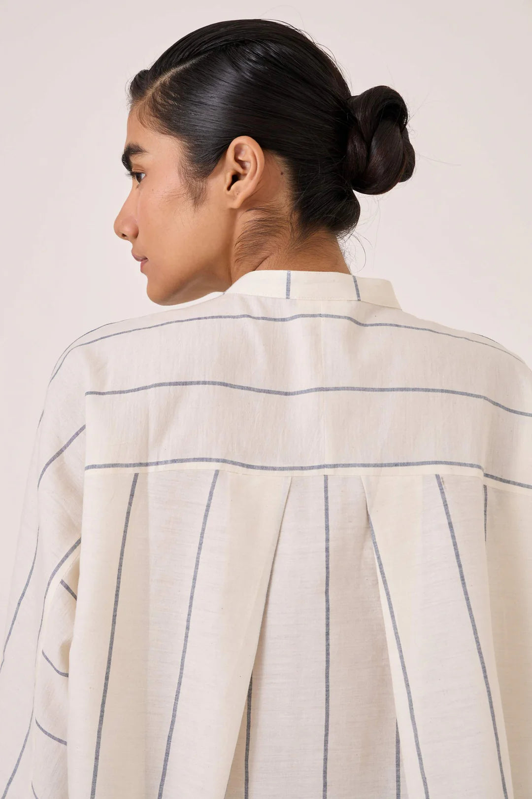 Amer Off White Handwoven Boxy Shirt