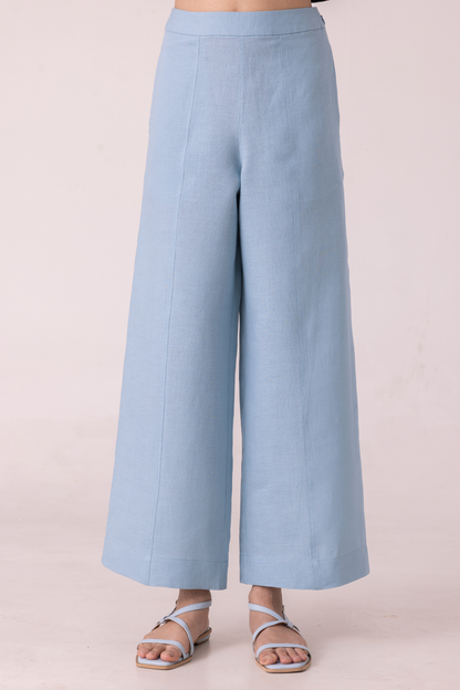 Moira Blue Linen Pants