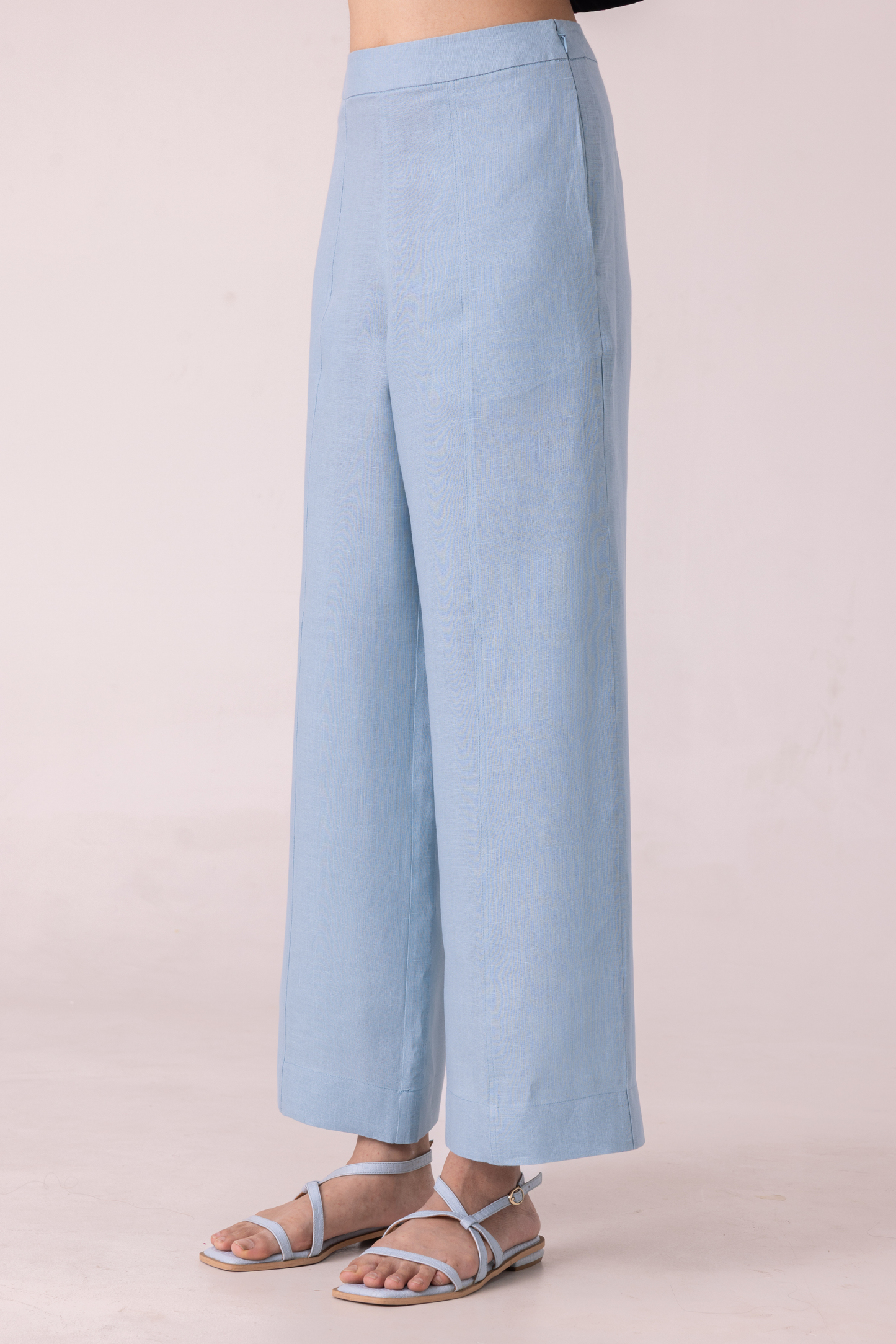 Moira Blue Linen Pants