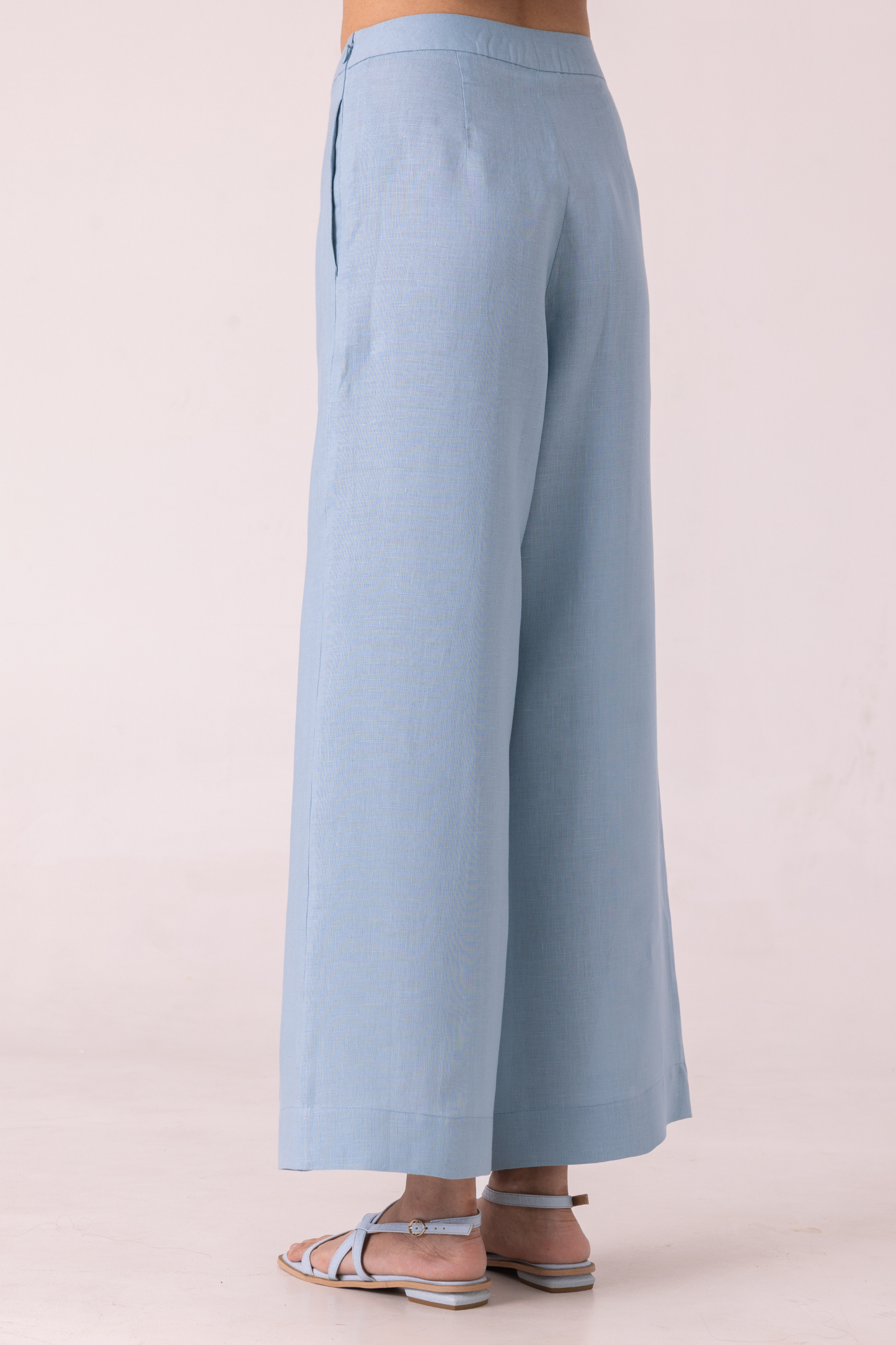 Moira Blue Linen Pants