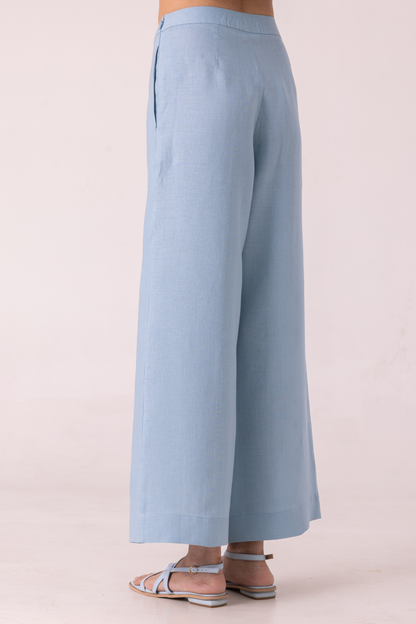 Moira Blue Linen Pants