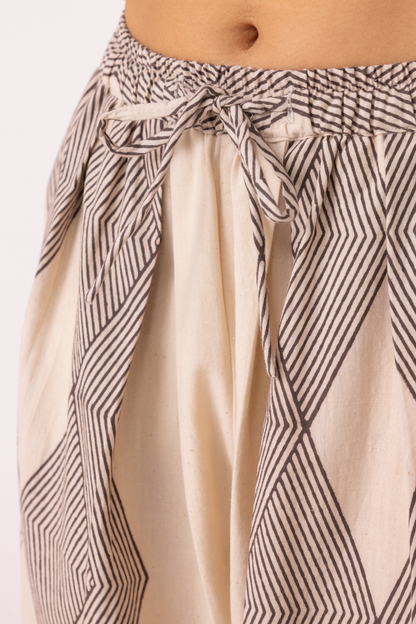 Sonja Hand Printed Barrel Pants