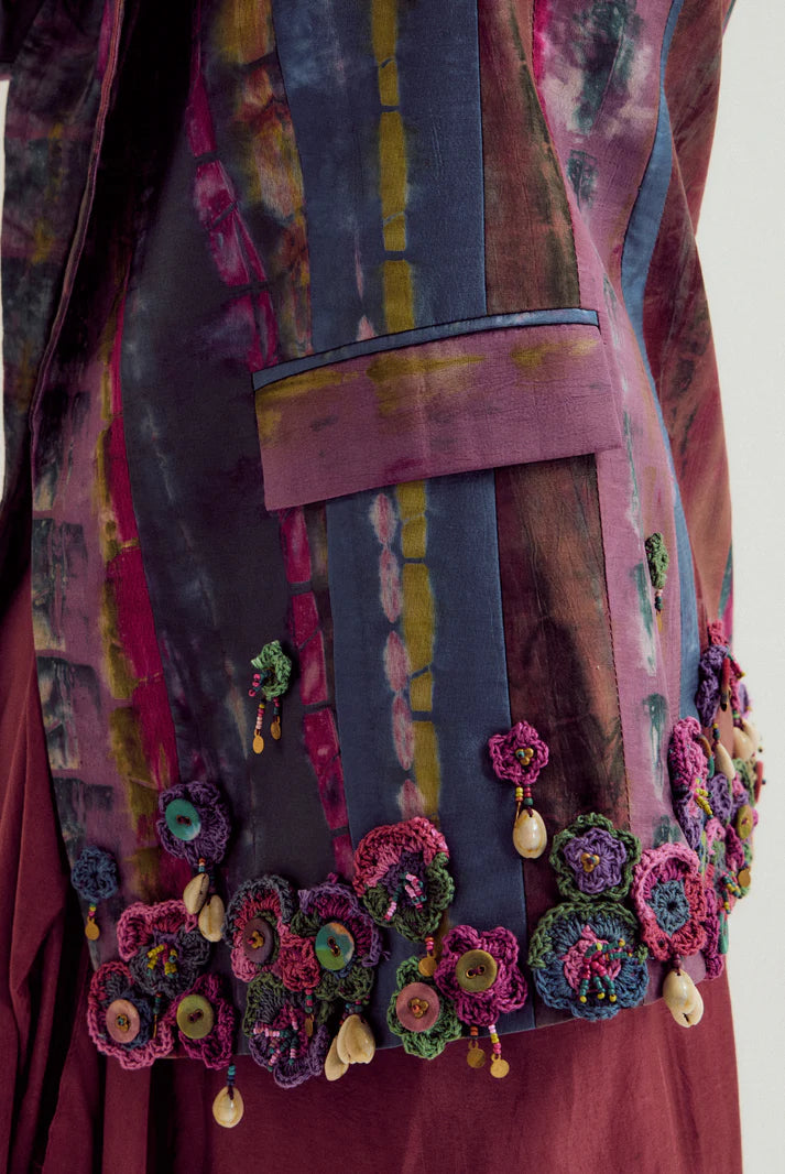 Laburnum tie dye blazer - Lavender/ Blue