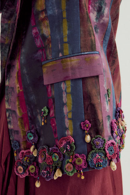Laburnum tie dye blazer - Lavender/ Blue
