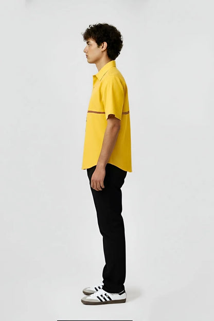 Mango Yellow-Tuscan Red Stripe Shirt