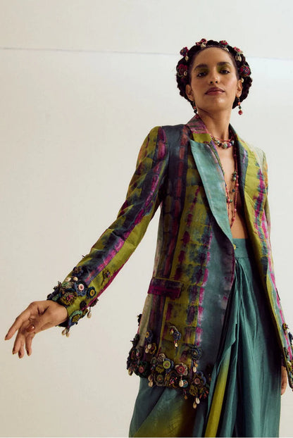 Laburnum blazer - Turq/Green