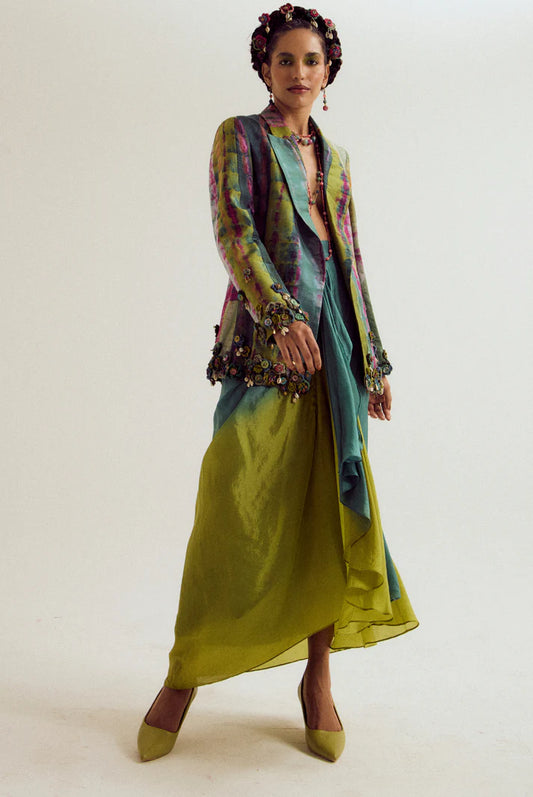 Laburnum blazer - Turq/Green