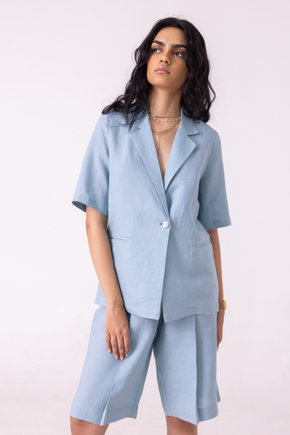 Jo Blue Linen Jacket
