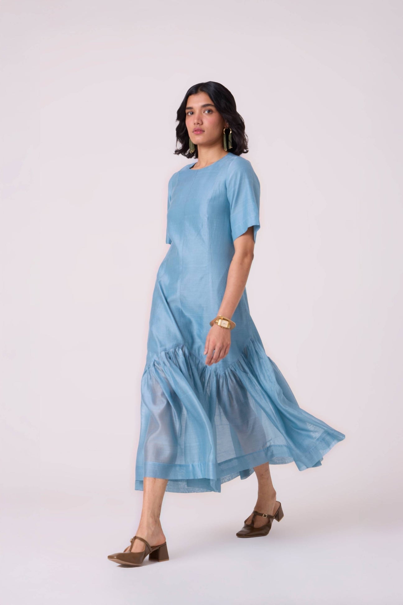 Diana Blue Handwoven Maxi Dress
