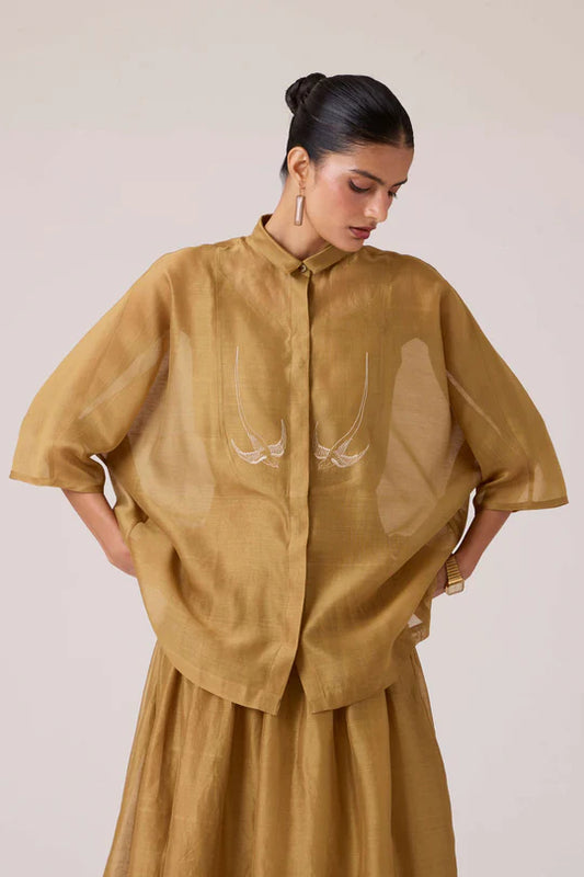 Zuri Yellow Handwoven Top