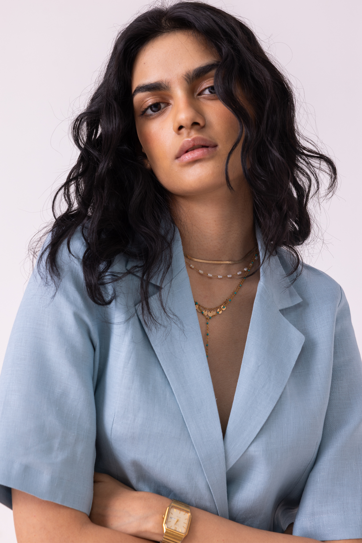 Jo Blue Linen Jacket