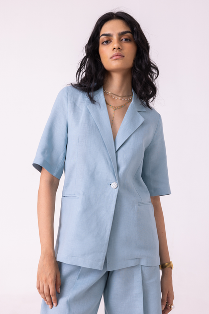 Jo Blue Linen Jacket