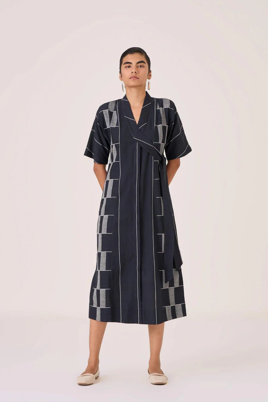 Dilipa Black Button Down Dress