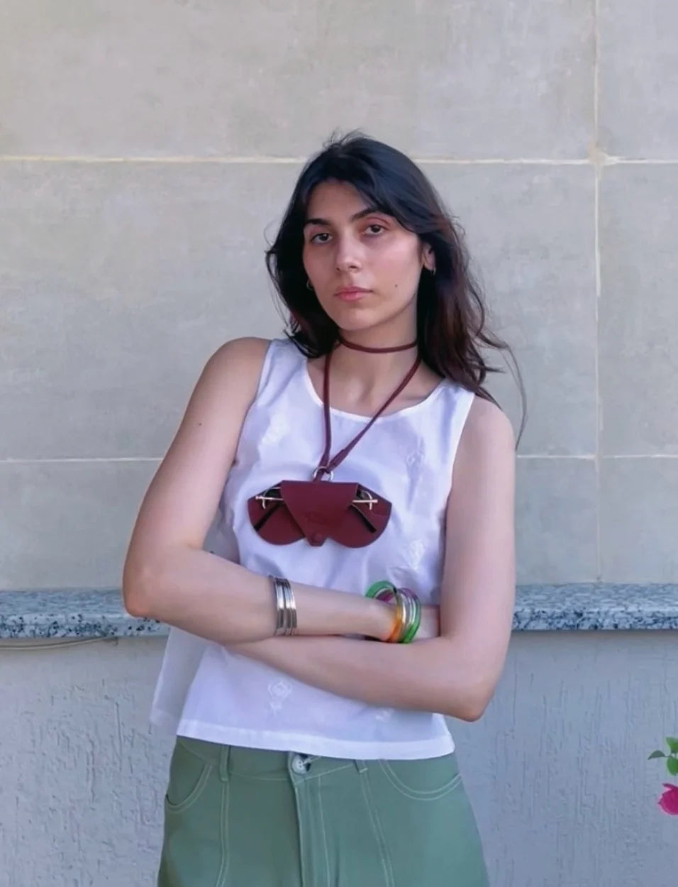 Noir Sunglass Case - Burgundy