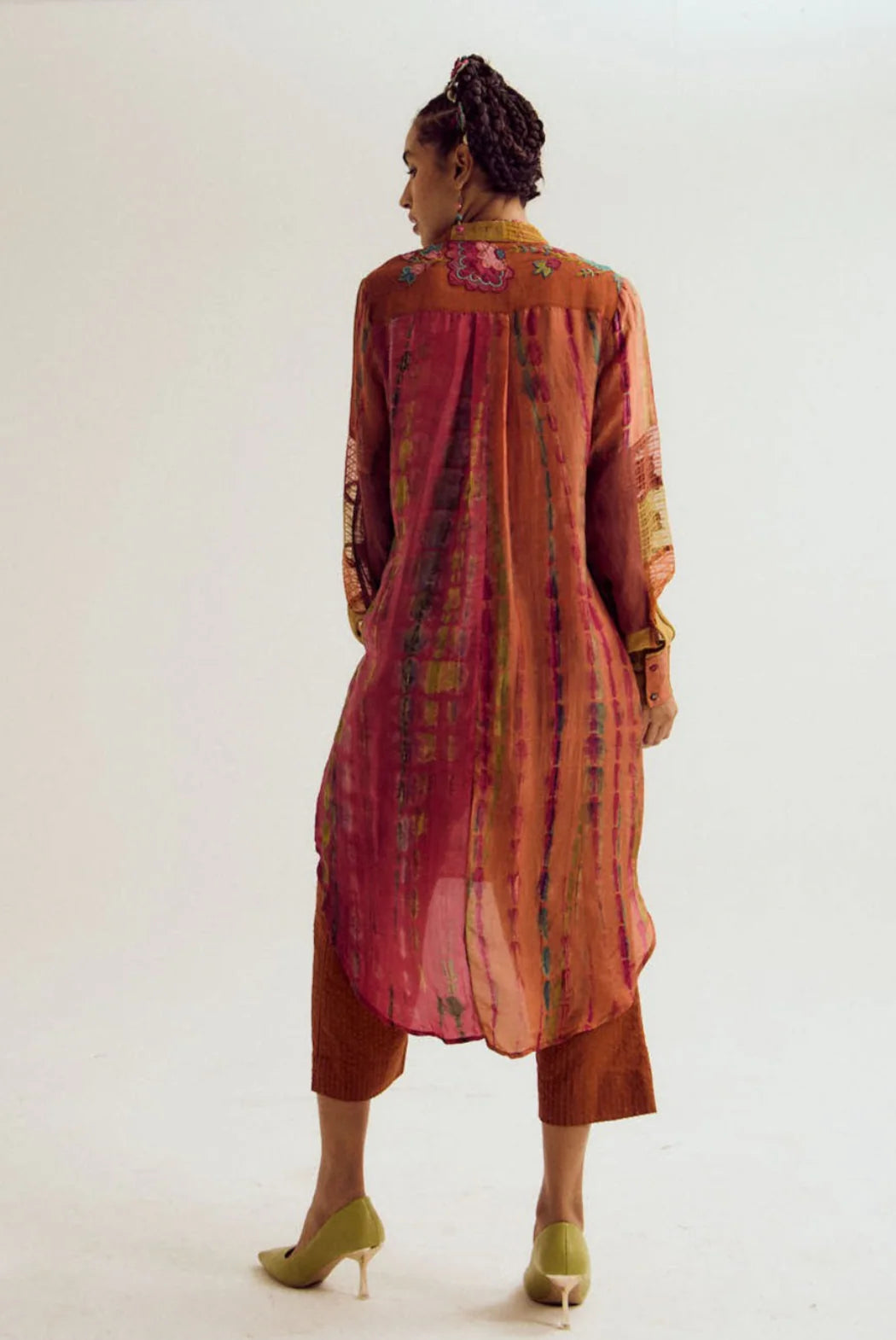 Shrub rose patchwork set- Rust/Orange