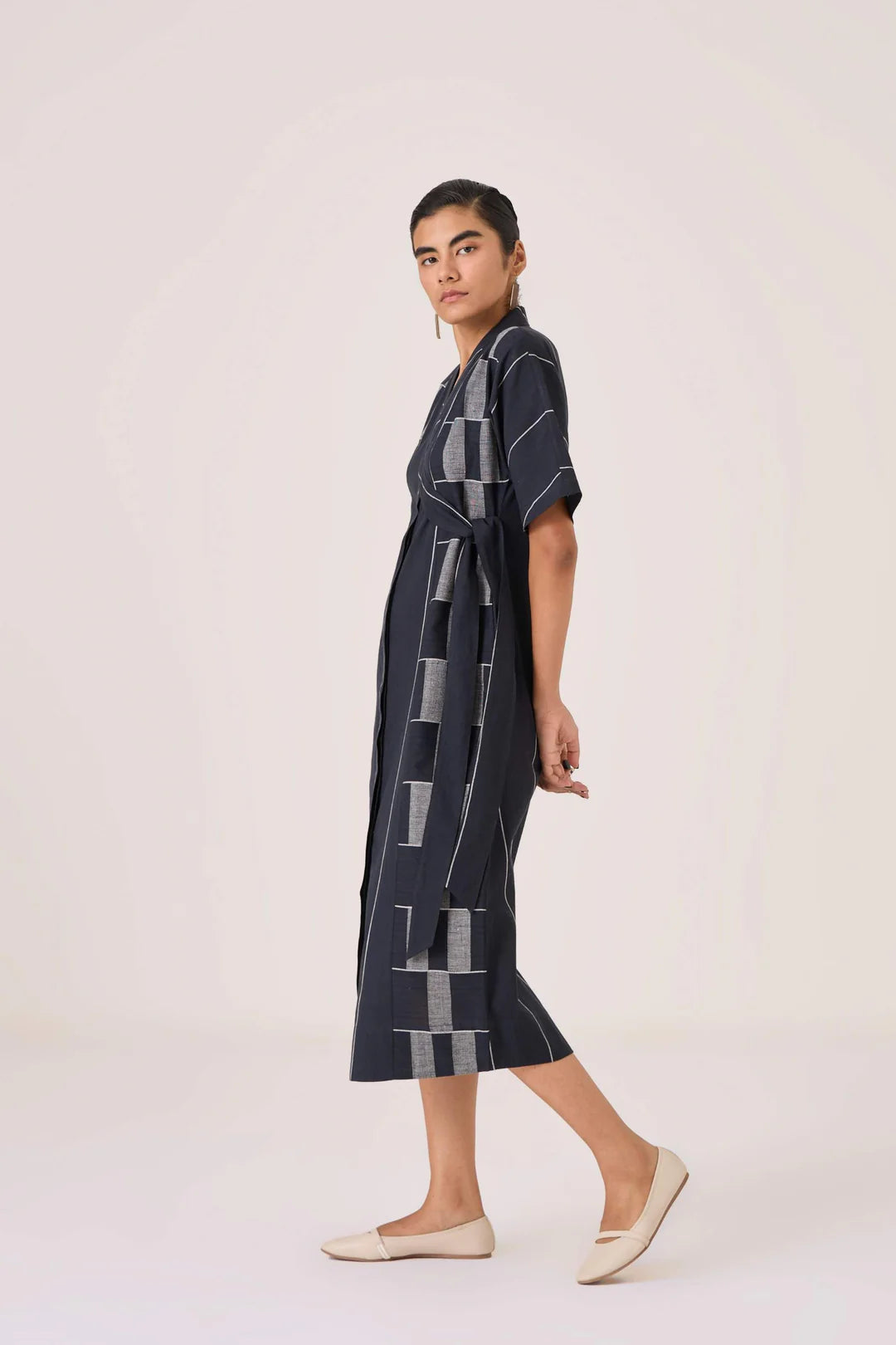 Dilipa Black Button Down Dress