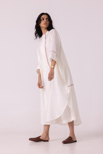 Fosco White Handwoven Tunic