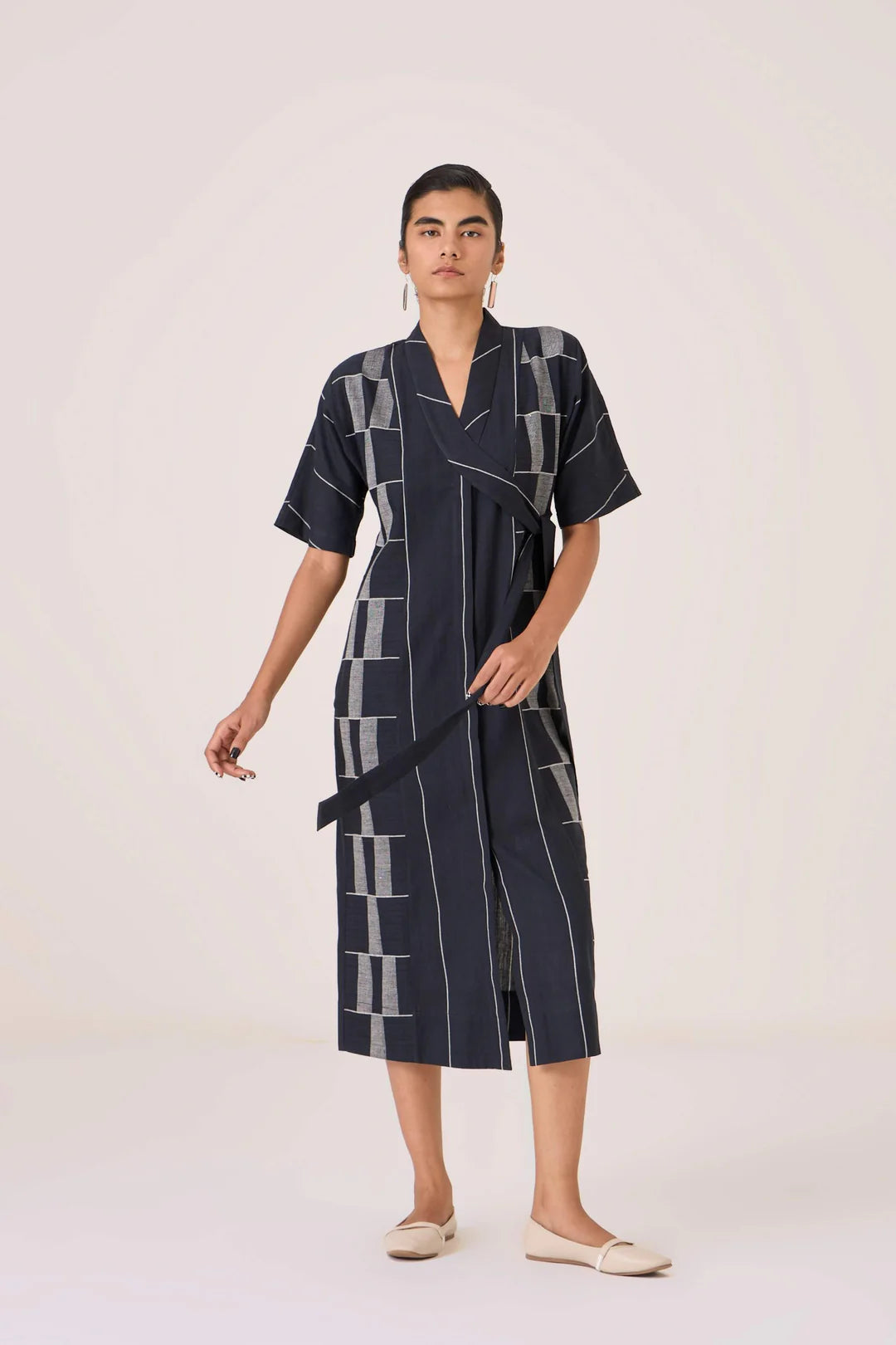 Dilipa Black Button Down Dress