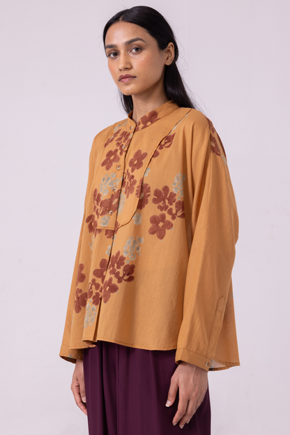 Taro Floral Hand Printed Top