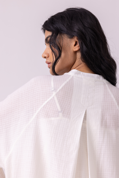 Fosco White Handwoven Tunic