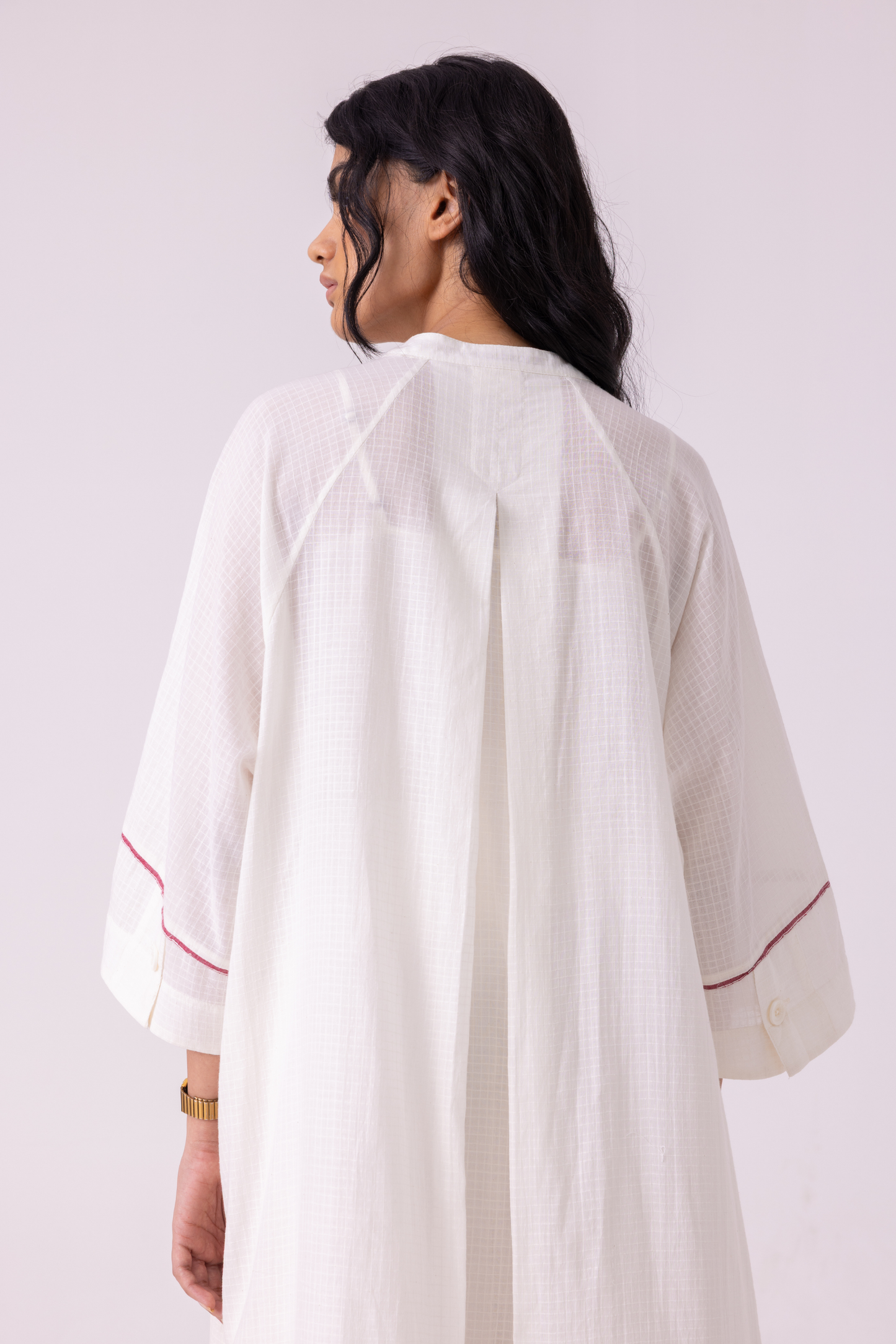 Fosco White Handwoven Tunic