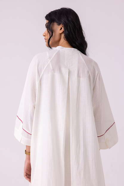 Fosco White Handwoven Tunic