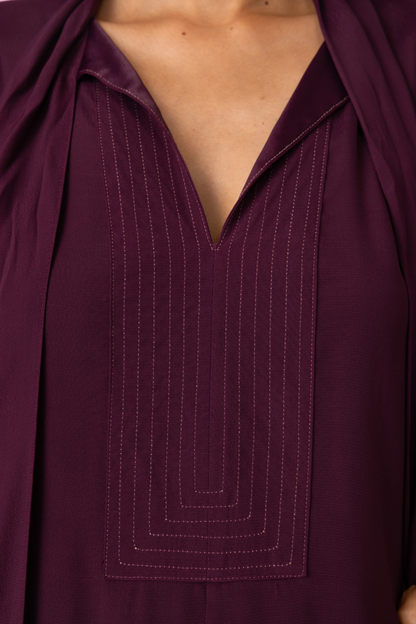 Celie Wine Tie Top