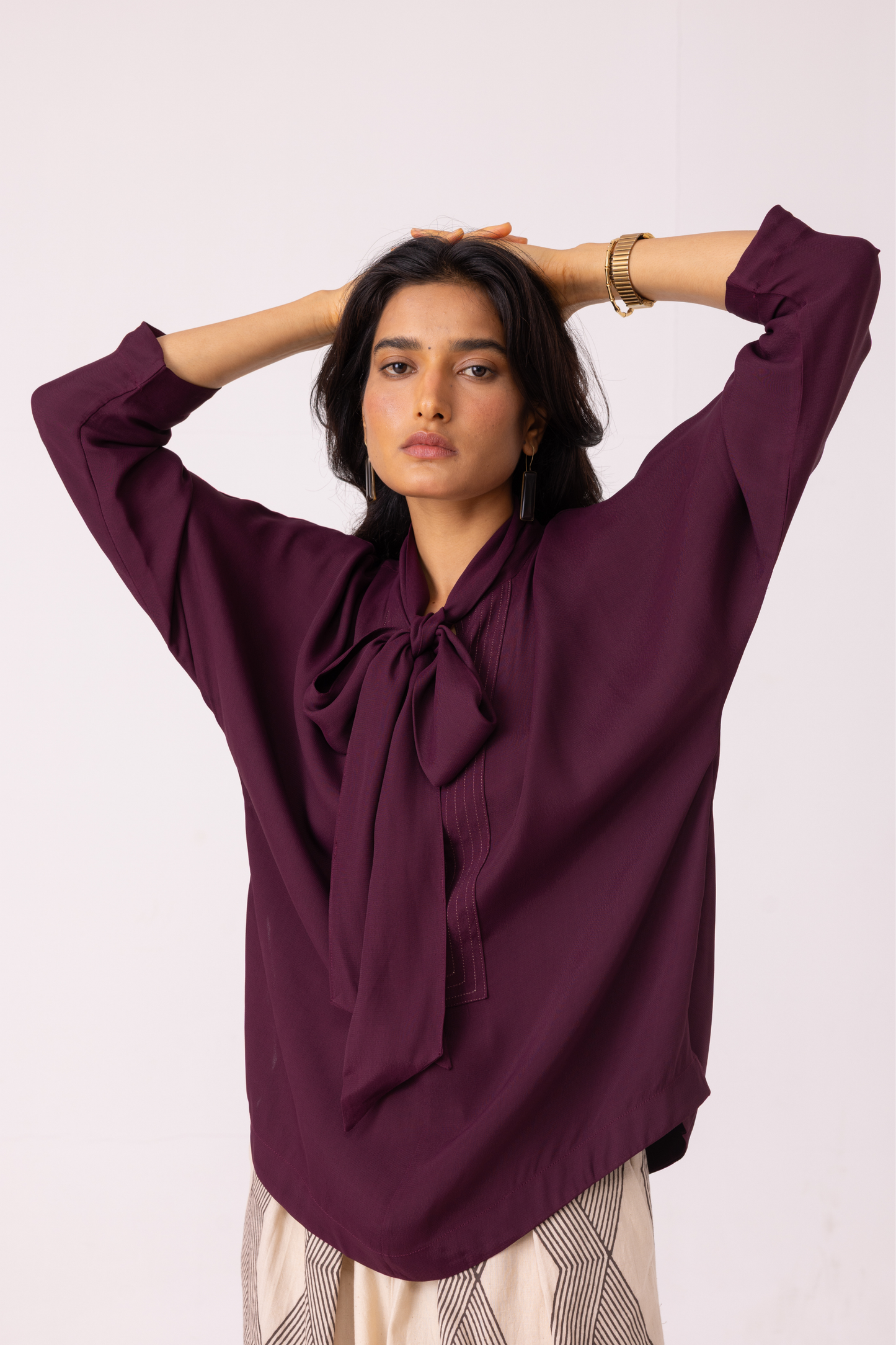 Celie Wine Tie Top